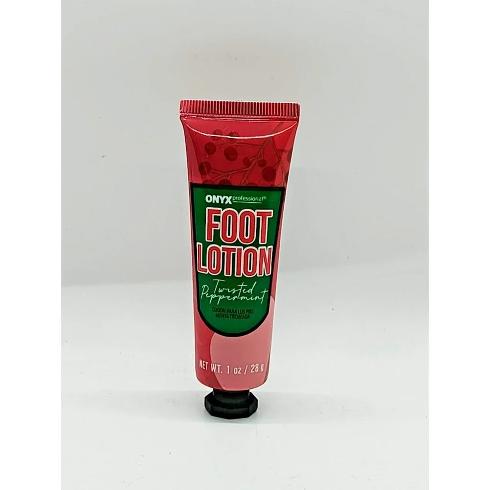 ONYX Professional Twisted Peppermint Foot Lotion 1 oz Travel Size Pedicure Care